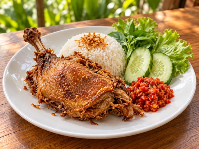 Illustrative Crispy Duck plate